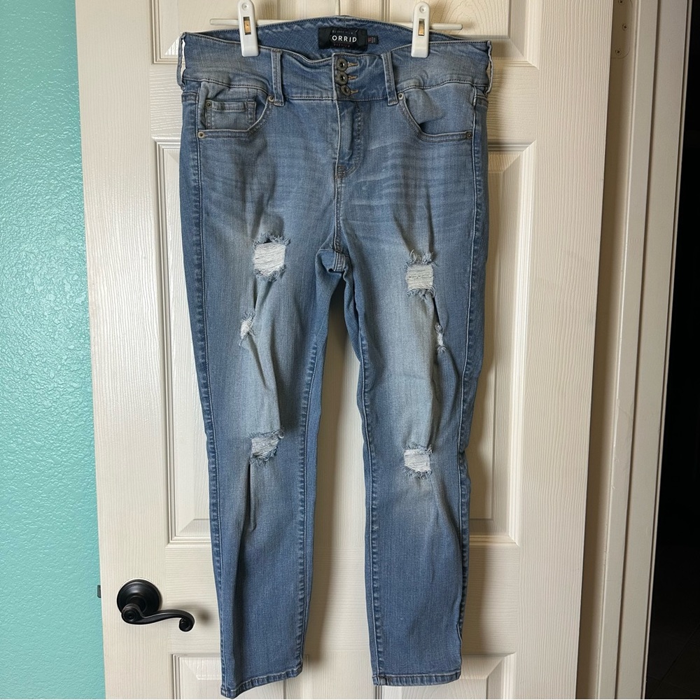Torrid Premium Stretch Distressed Skinny Jeans